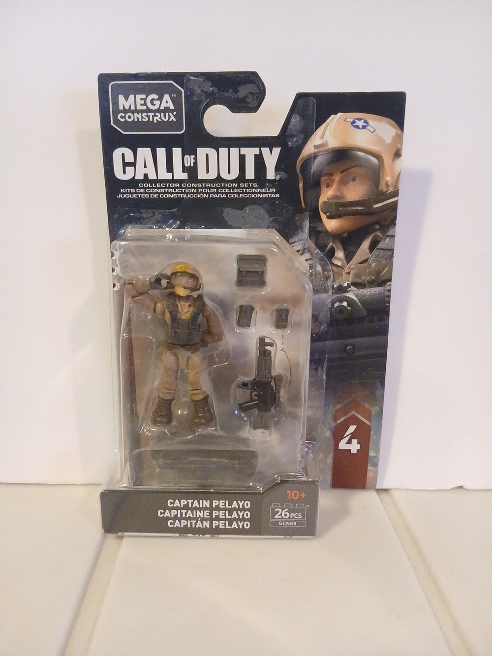 Mega Construx Call of Duty Captain Pelayo Figure — Tan & Olive Loose Bubble